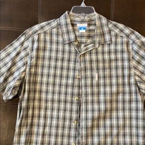 Mens short sleeve plaid columbia shirt